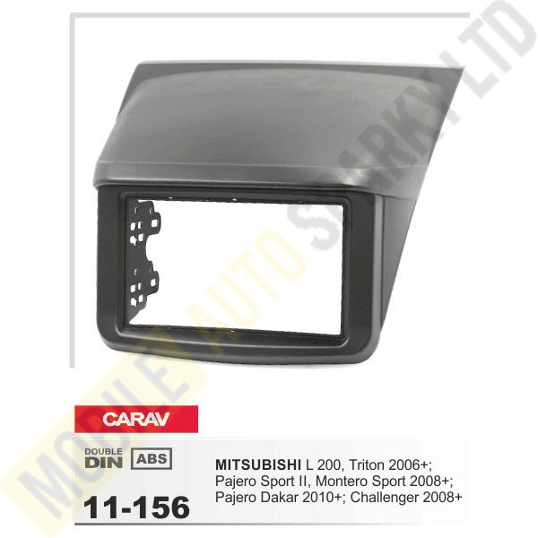 11-156: 2 DIN / 173 x 98 mm / 178 x 102 mm / MITSUBISHI L 200, Triton 2006-2015; Pajero Sport 2008-2015, Challenger 2008+; Pajero Dakar 2010+ Fitting Kit