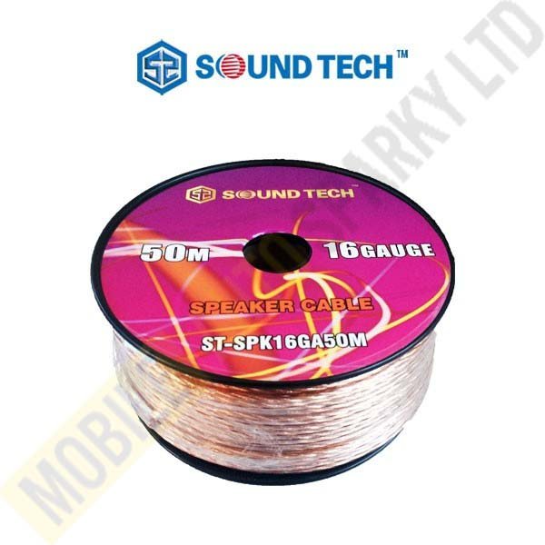 16 Gauge Speaker Cable 50m/Roll with Clear PVC
